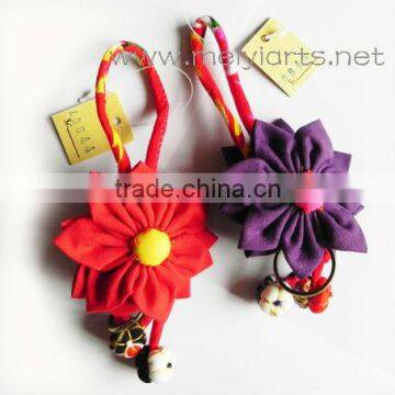 stylish handmade cotton flowers key ring