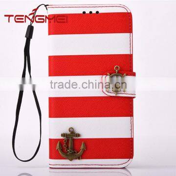 New Navy Design Case for Samsung Galaxy s7 Stripe Leather for Samsung Galaxy s7 Case