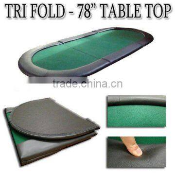 casino oval three-foldable poker table top