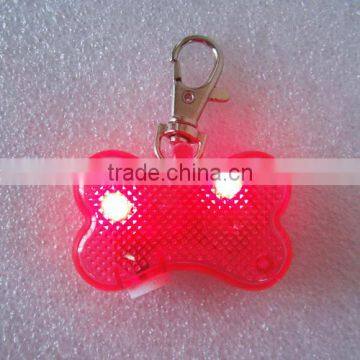 bone shaped led pet tag with flashing light