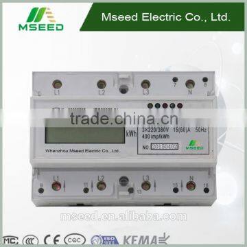 DT(S)S Three Phase Four Wire Register Active Digital ^Din Rail Energy Meter