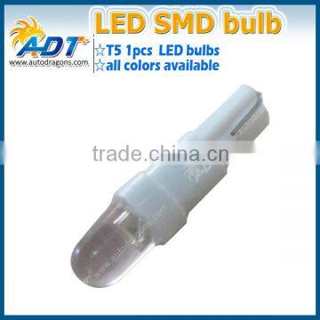 2016 Hot sale T5 wedge/BA9S 3W Car ba9s smd bulb with CE