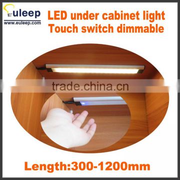 Touch switch led under cabinet light, touch dimmable led linear light for kitchen/wardrobes,showcase