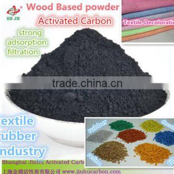 Activated carbon powder for fabric textile plant decoloration