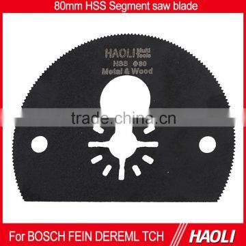 80mm(3-1/8'') HSS closed quick change oscillating Multi Tool Saw Blade for cutting soft metal
