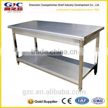 Double deck stainless steel workstation kitchen workstation work top workbench