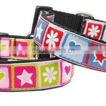 Stars and Hearts Ribbon Nylon Collars