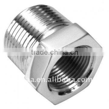 OEM stainless steel fitting adpater,precision aluminum bushing,hexagon thread bushing