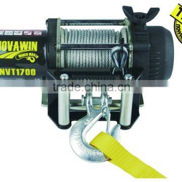 Mini 12v atv electric winch NVT1700(1500lbs)