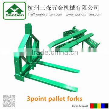 3point hitch Pallet Forks, round hay forks loader