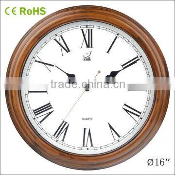 16 inch hanging antique decorative handmade wooden clocks(16W46GL-187)