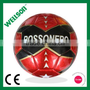 Red metallic shine PVC football