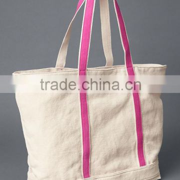 100% cotton canvas beach tote bag