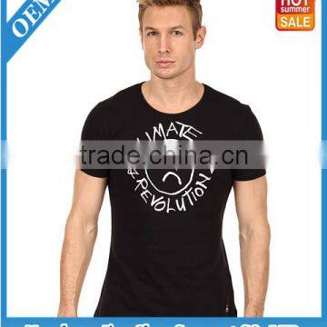 Printing black fashion mens t shirt in bulk