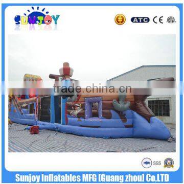Factory price giant inflatable pirate ship slide for sale