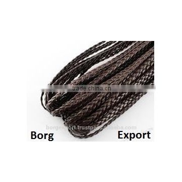 2.5mm Braided Leather Cords From BORG EXPORT / Braided Leather Cord 2.5 mm