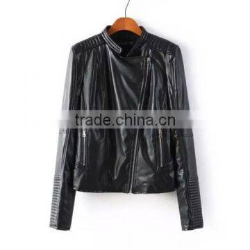 Womens Overcoats Fashion Slim Outwear Motorcycle Pu Leather Jackets