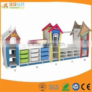 Wooden toy classroom furniture set for children