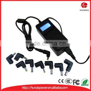 Automatic 2-in-1 90W LCD Universal Notebook Charger for Car and Home Black photo-2