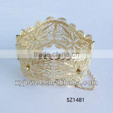 Wholesale 14K cuff gold bangle bracelet