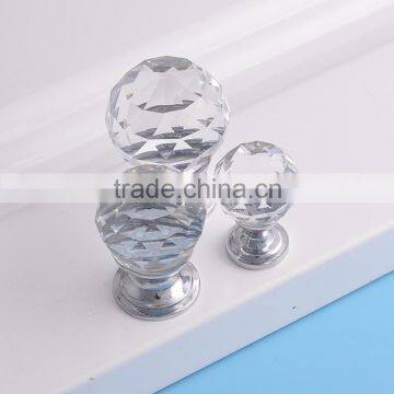 Chrome plated kitchen cabinet drawer round crystal rhinestone furniture handles knob from China high quality cheap price