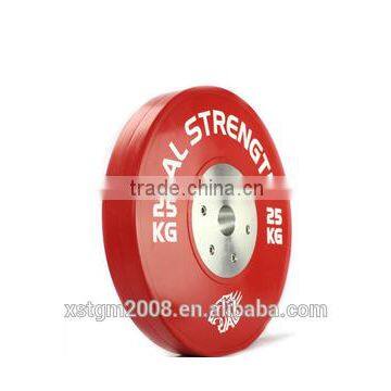 25KG Competition bumper plate red barbell crossfit gym weight plate