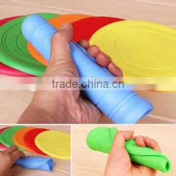 High Quality Silicone Foldable Pet Dog Frisbee , Colourful Pet Training Fetch Toy photo-6