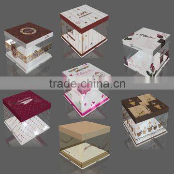 Factory wholesale Custom Size Designer luxury wedding cake boxes