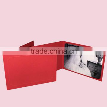 creative red paper photo frame with adverticement