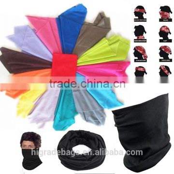 solid color Seamless Tube Multifunction headwear face bandana hat