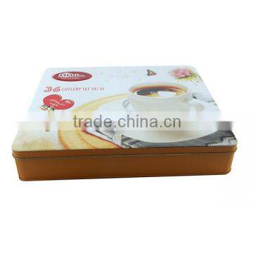 metal tin can for coffee,coffee tea tin box sell,rectangular coffee tins