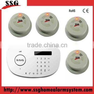 smoke sensor wireless fire alarm system work with GSM +PSTN alarm system intercome talk