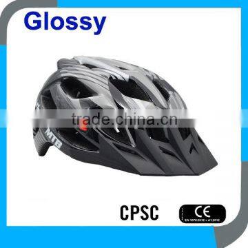 cheap price best technology cool titanium gray glossy in mold mountain bike helmet for commuter