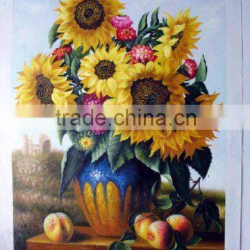 Handmade sunflower oil painting