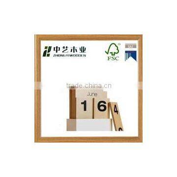 2015 hot selling FSC&SA8000 handmade non painting wooden perpetual calendar with manufactured sale