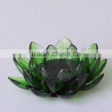 crystal buddhist lotus candle holderfor temple decor