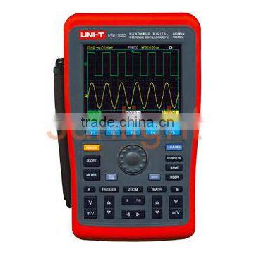 Digital Portable Storage Oscilloscope, 100MHz Bandwidth, Dual Channel, 500MS/s Sample Rate, USB Communication, UTD1102C