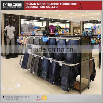 Clothes Store Metal Jeans Display Shelf