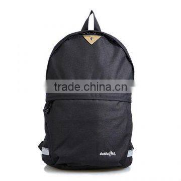 2012 Fashion Polyester Black Backpack for Teenagers,Korean Style Junior Shoulders Bag with Promotion