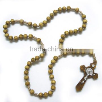 rosary bead necklace,religious rosary,wooden beaded necklace,pine wooden beads rosary