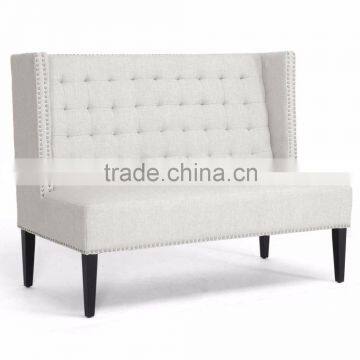 Modern restaurant booth with wing button tufted booths seating design