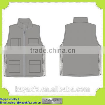 TC pen pocket canvas safety vest with pockets with mesh for construction