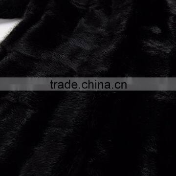 Hot Sale Women Black Whole Mink Pelt Long Fur Coat for Winter photo-6