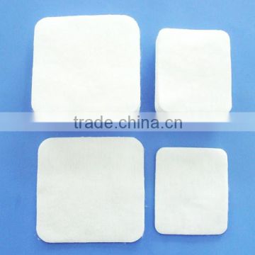 Spunlace round-corner square cotton pad with double side winkles