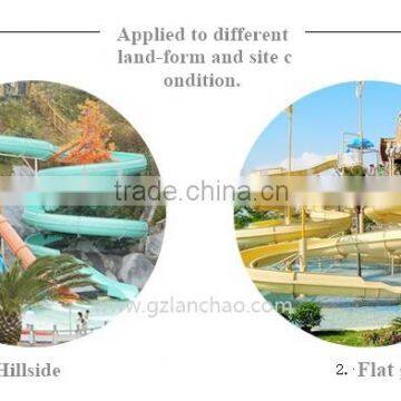 Large Spiral Water Slides Fiberglass Water Park Rides China Factory Supply