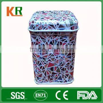 Luxury tea tin box square tea packaging box