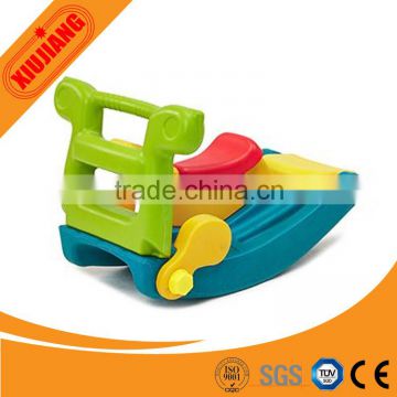 Indoor outdoor soft play toy plastic rocking horse for baby and kids