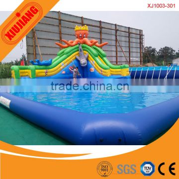 Outdoor soft play giant inflatable water park for kids amusement