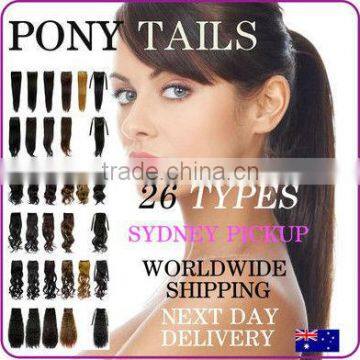 SYNTHETIC PONYTAILS - NATURAL CURLY PONYTAILS - HAIRDO STYLE PONYTAILS