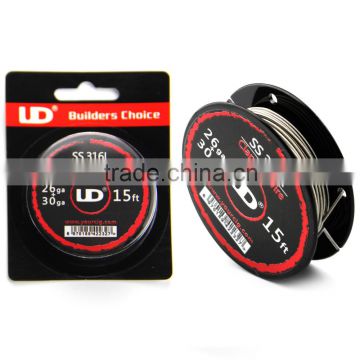 China UD new wholesales clapton wire vape tank SS 361L 26ga and 30ga